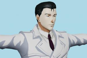 Kousuke Houji Tokyo-Ghoul, male, man, people, human, xna, characters, rigged